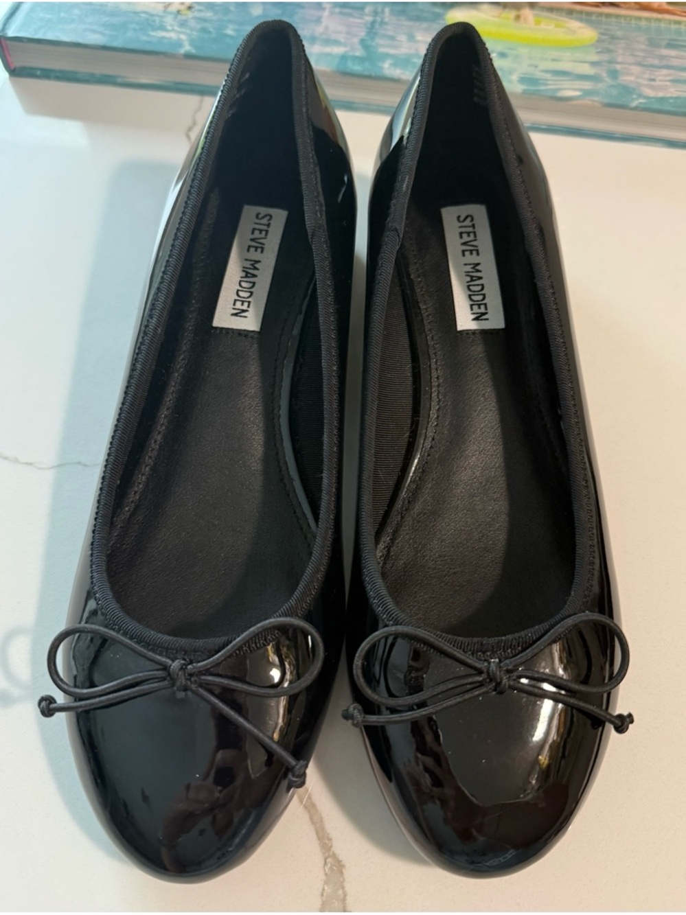 Steve Madden Black Cherish Ballet Pumps size 7.5